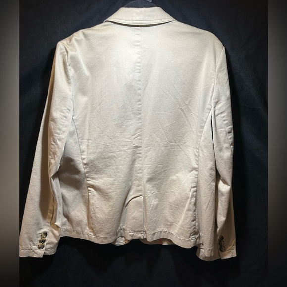 Talbots Tan Blazer 2 front pockets, 2 Button closure Sz 16 - Picture 4 of 11